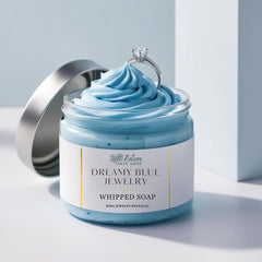 Dreamy Blue Jewelry Whipped Soap, RING REVEAL inside! - Great Deals Online